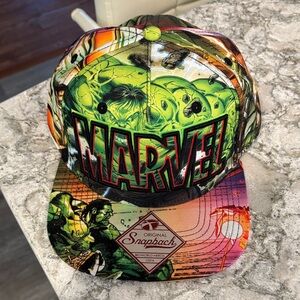 Marvel Green and Orange Comic Snapback Hat